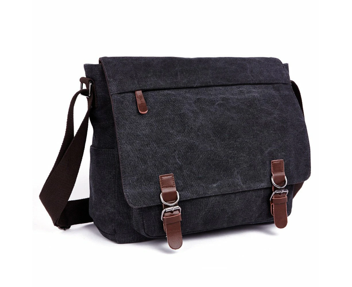 Shoulder bag men's shoulder bag 16 inch messenger bag canvas laptop bag messenger bag for work and school.