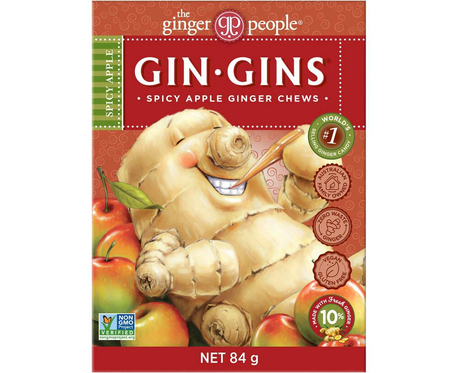 Spicy Apple Ginger Chews (12x84g)