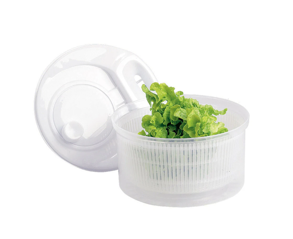 Cuisena Salad Spinner Vegetable Water Remover Flusher/Dryer Kitchen Utensil WHT