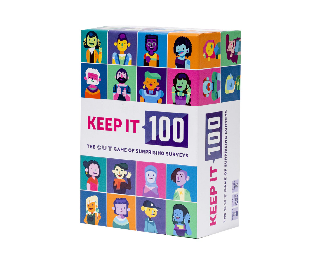 Cut Games Keep it 100 The Game Puzzle/Quiz Guessing Party Card Game 17y+