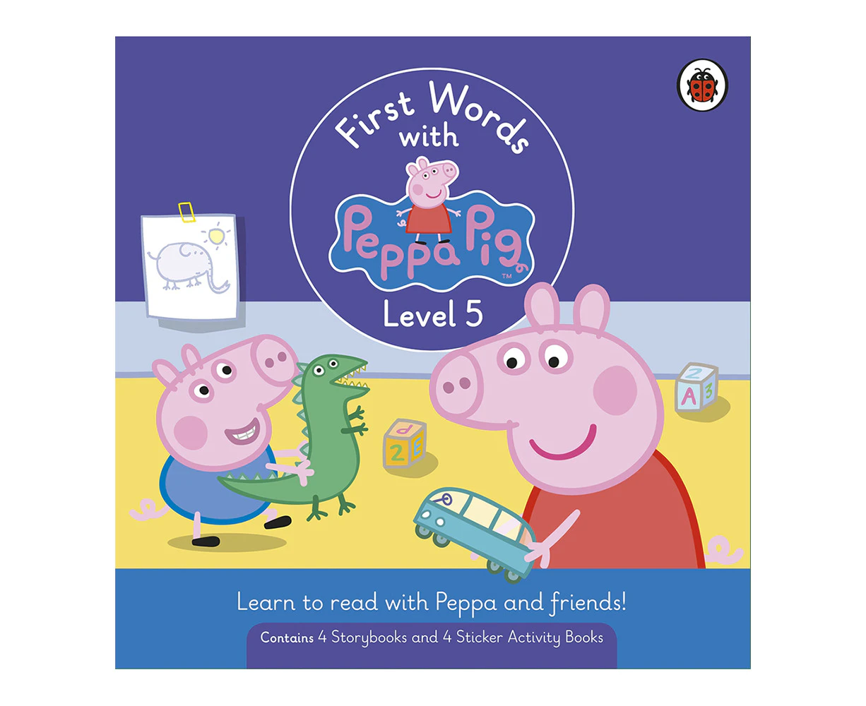 8pc First Words w/ Peppa Pig Kids Story Reading Learning Activity Book Set Lvl5