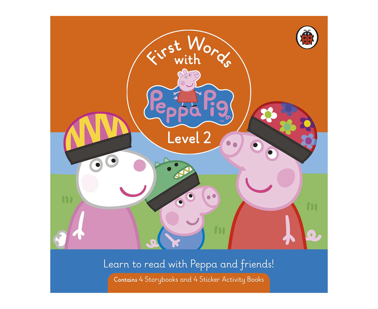 8pc First Words w/ Peppa Pig Kids Story Reading Learning Activity Book Set Lvl2