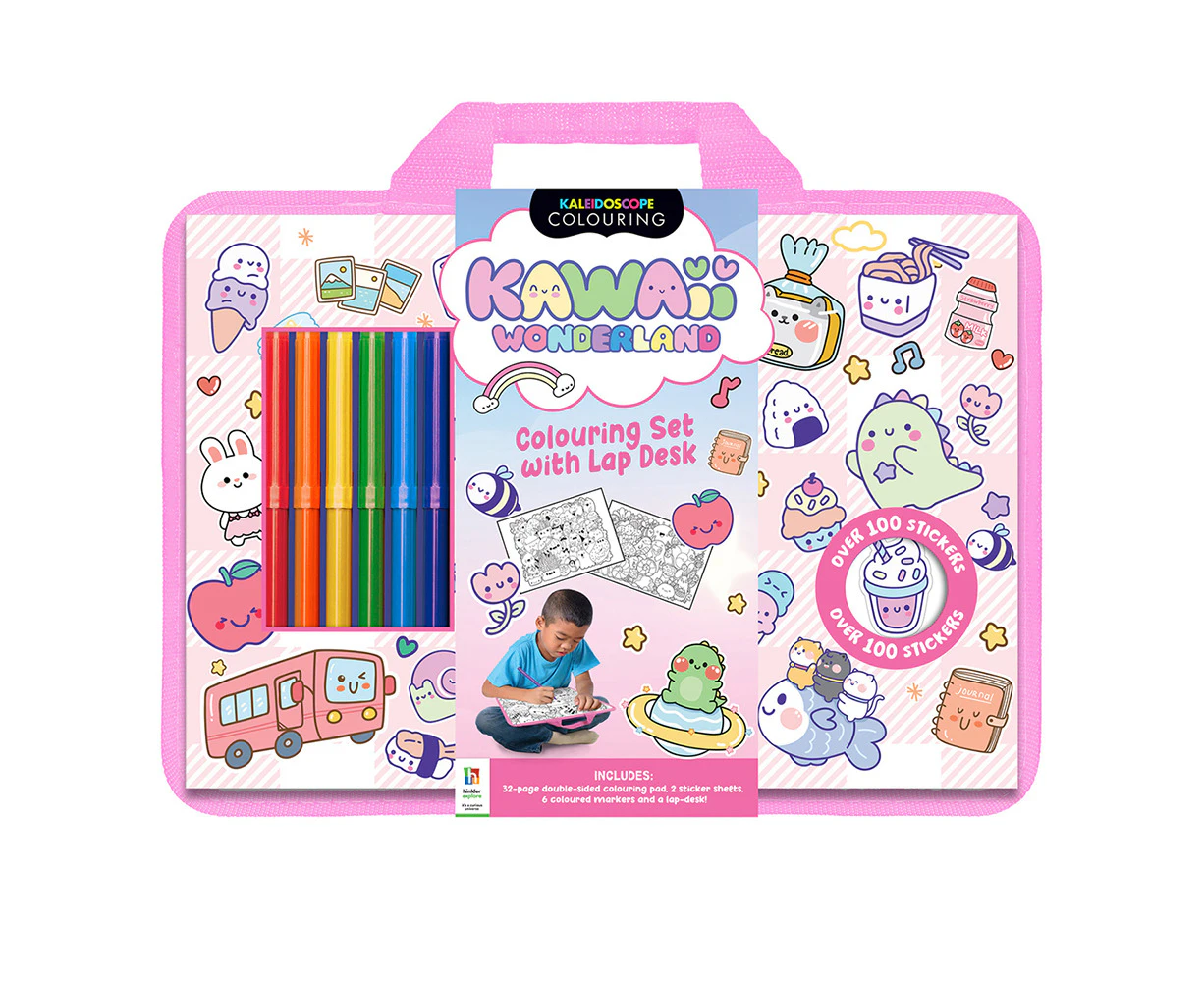 Kaleidoscope Kawaii Wonderland Colouring Set with Lap Desk Art/Craft 3y+