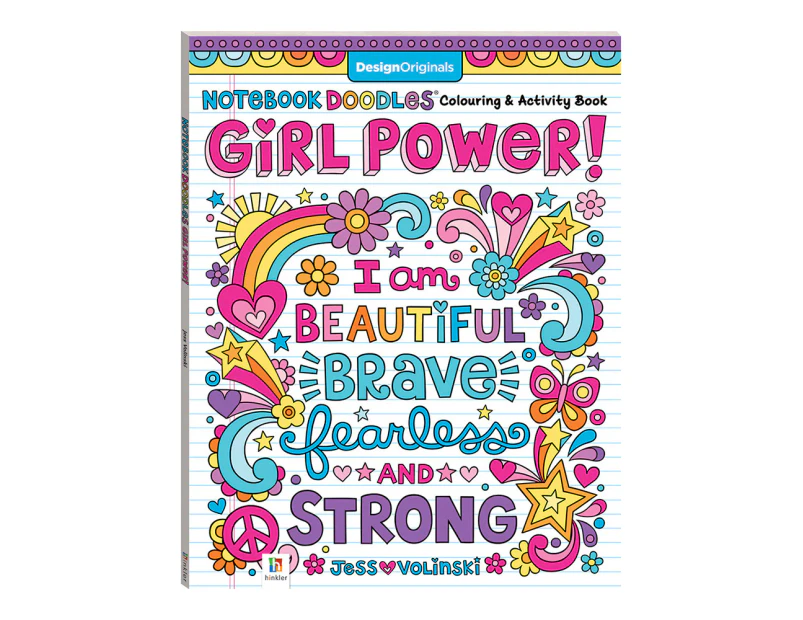 Kaleidoscope Notebook Doodles: Girl Power Childrens Book Art Activity 6y+