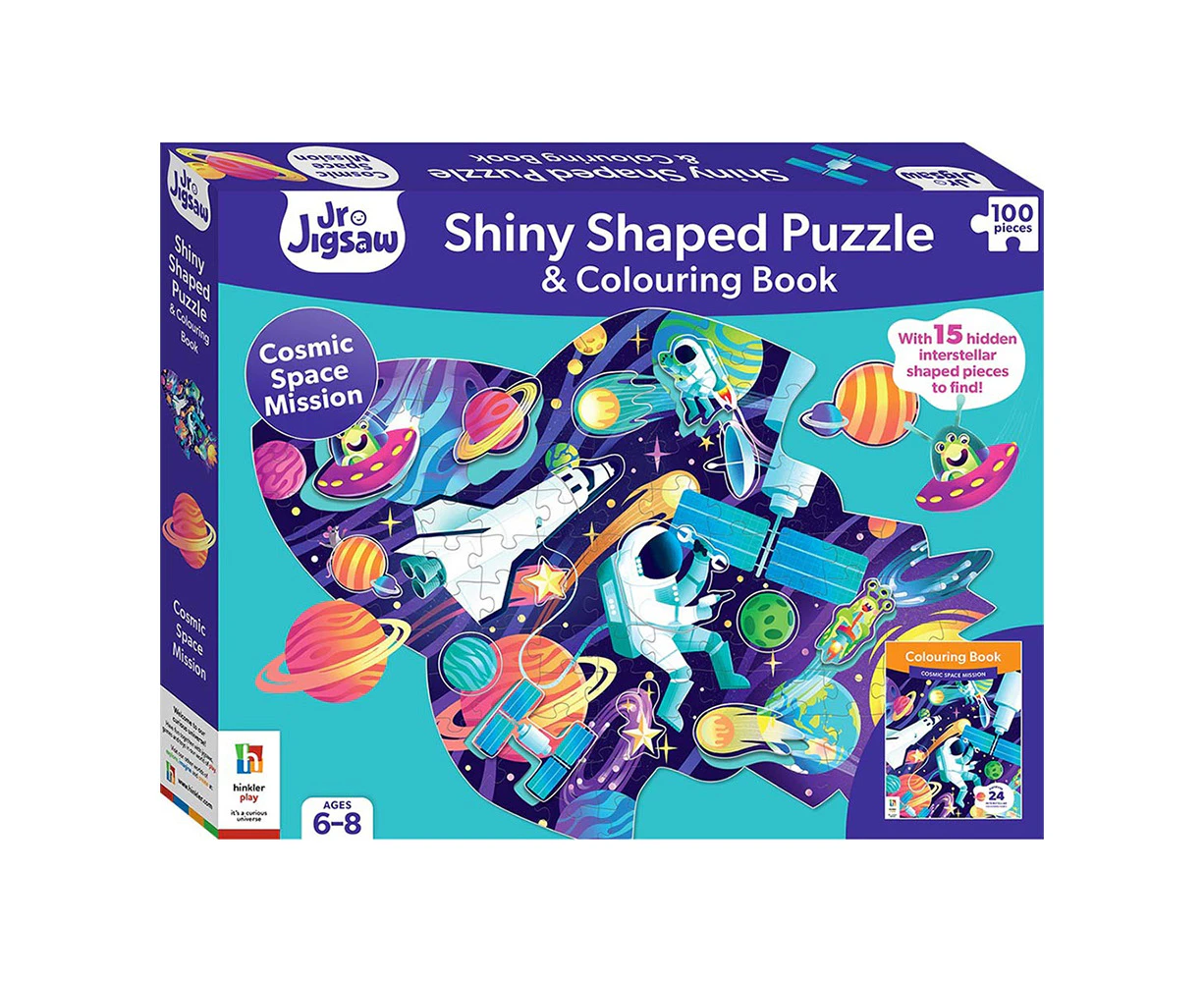 100pc Junior Jigsaw Cosmic Space Mission Shiny Shaped Jigsaw Puzzle Kids 6y+