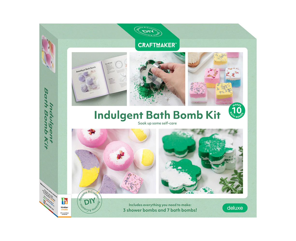 Craft Maker Indulgent DIY Mould Shower/Bath Bomb Adult Activity Making Book Kit