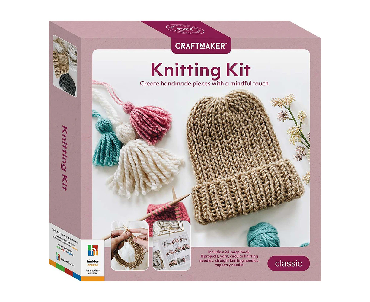 Craft Maker Knitting Classic Art/Craft Activity Kit DIY Art Hobby Project