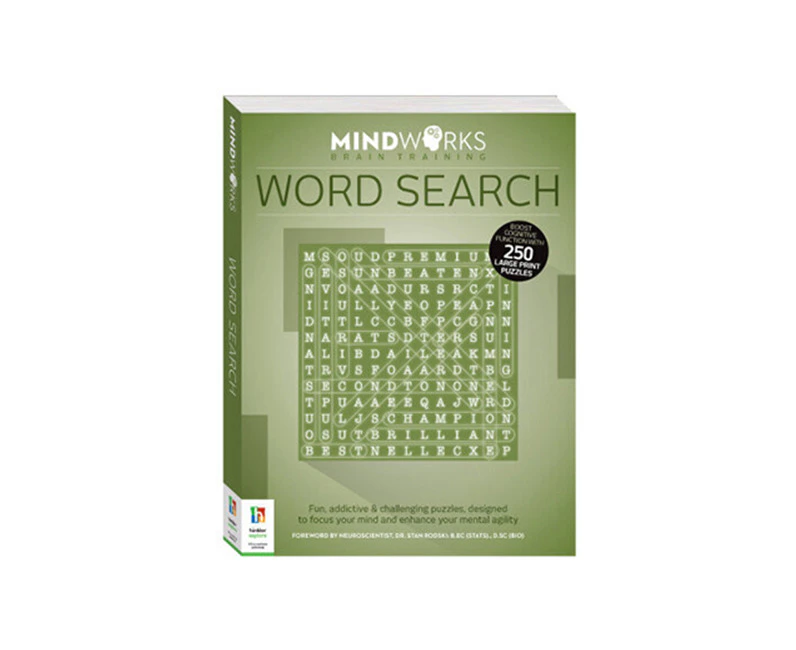 Hinkler Mindworks Brain Training Word Search Puzzle Teaser Game Activity Book