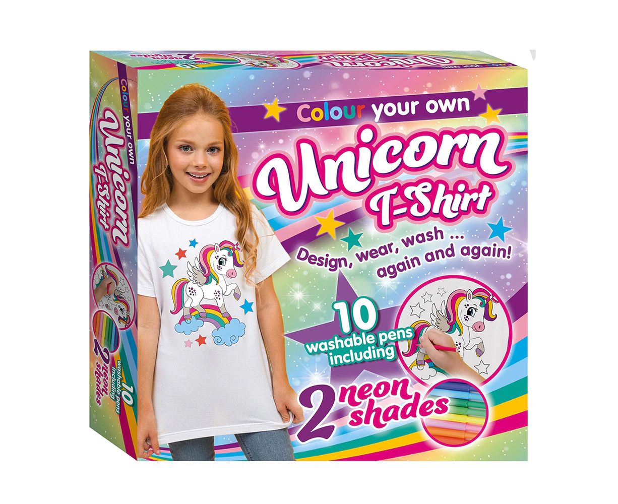 Bookoli Fun Box 7: Colour Your Own Unicorn T-Shirt Craft Activity Kit Kids