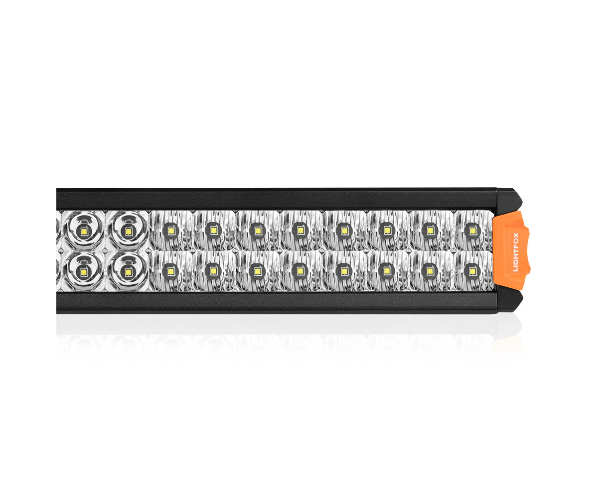 LIGHTFOX 40inch Osram LED Light Bar Spot Flood Combo Dual Row Lamp Offroad 4x4