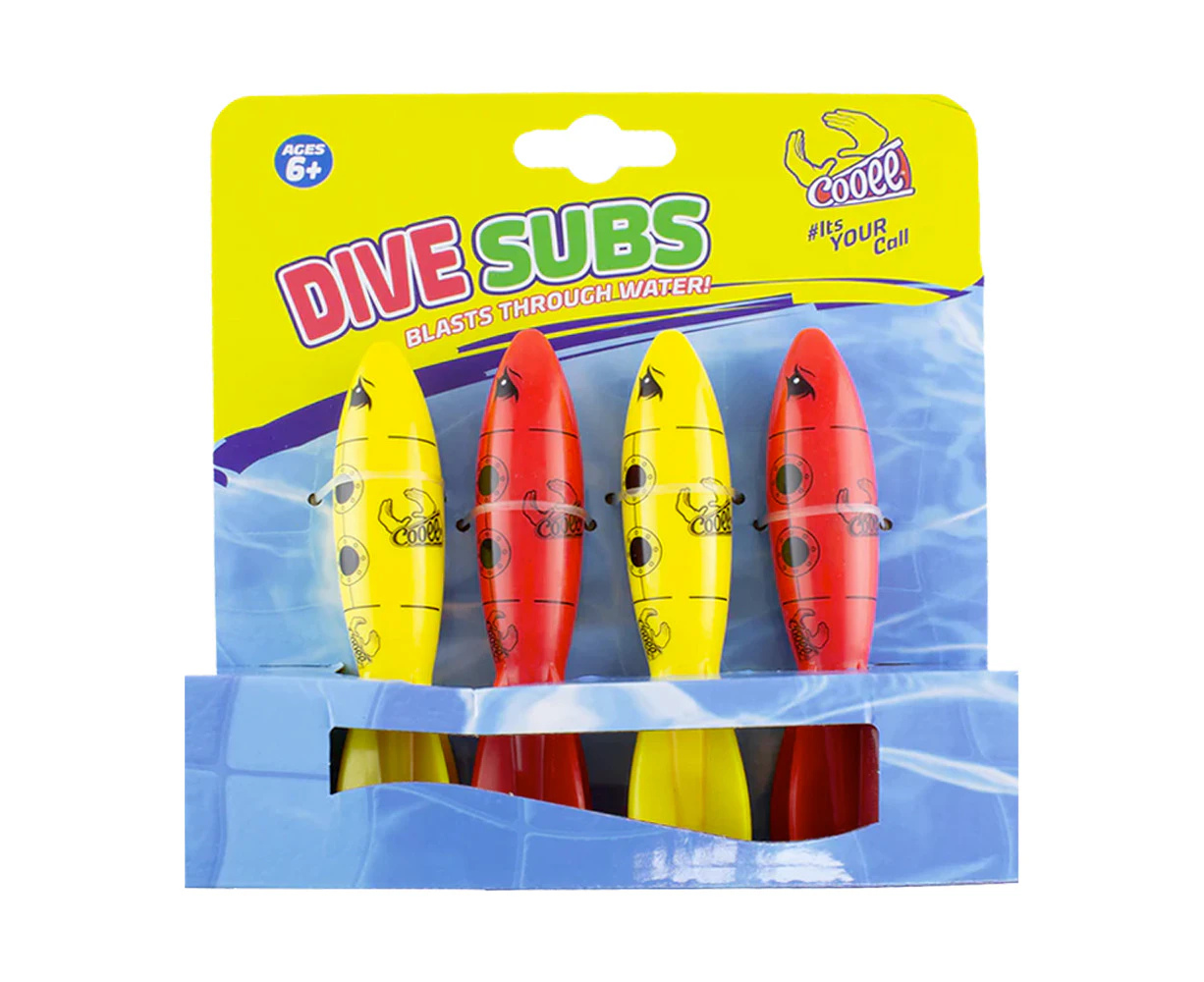 4pc Cooee Dive Subs Swimming Pool Water Kids/Children Game Dive Toy 19.5cm 6+