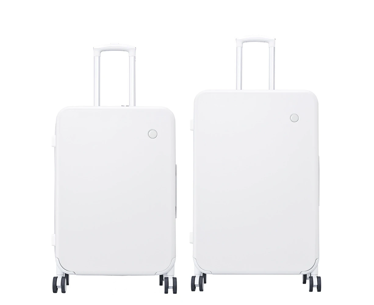 Tabibito 2-Piece Luggage Sets Hard Shell ABS Suitcase with Spinner Wheels TSA Lock White 24"28"