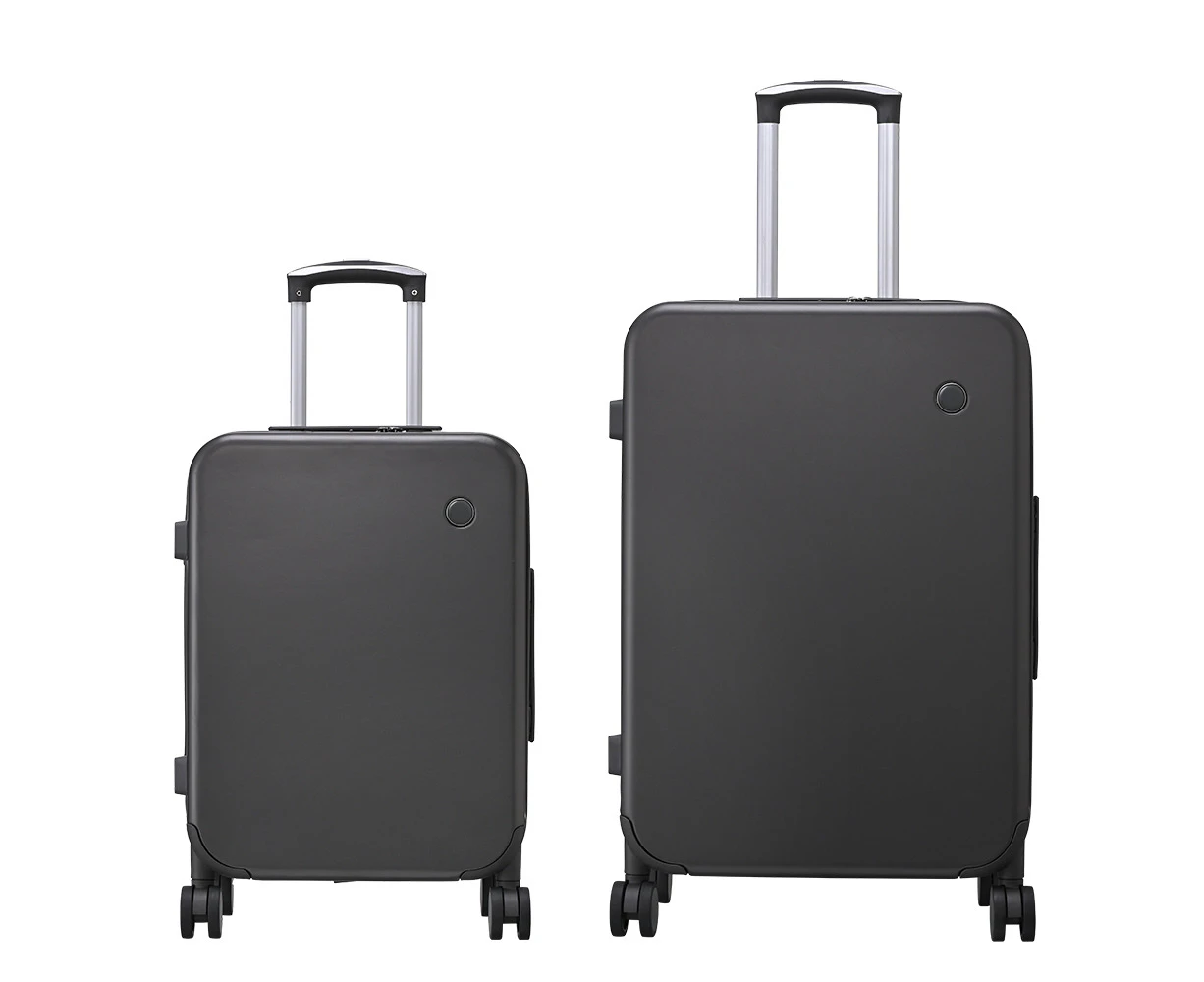 Tabibito 2-Piece Luggage Sets Hard Shell ABS Suitcase with Spinner Wheels TSA Lock Grey 20"24"