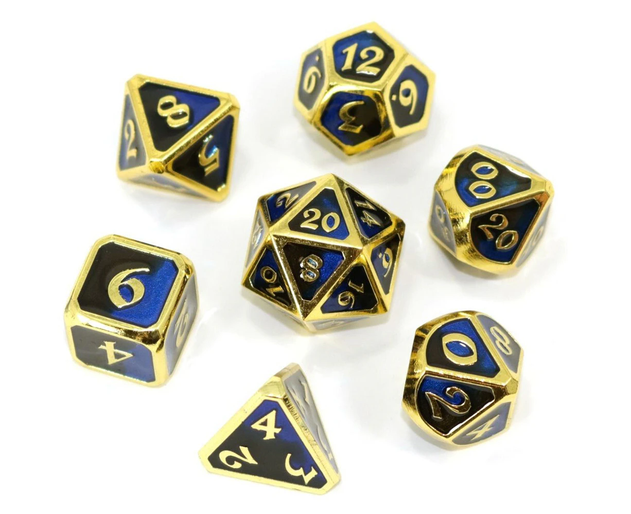 7pc Die Hard Dice Diecast Metal Dark Arts Underflow Role Playing Game Dice Set