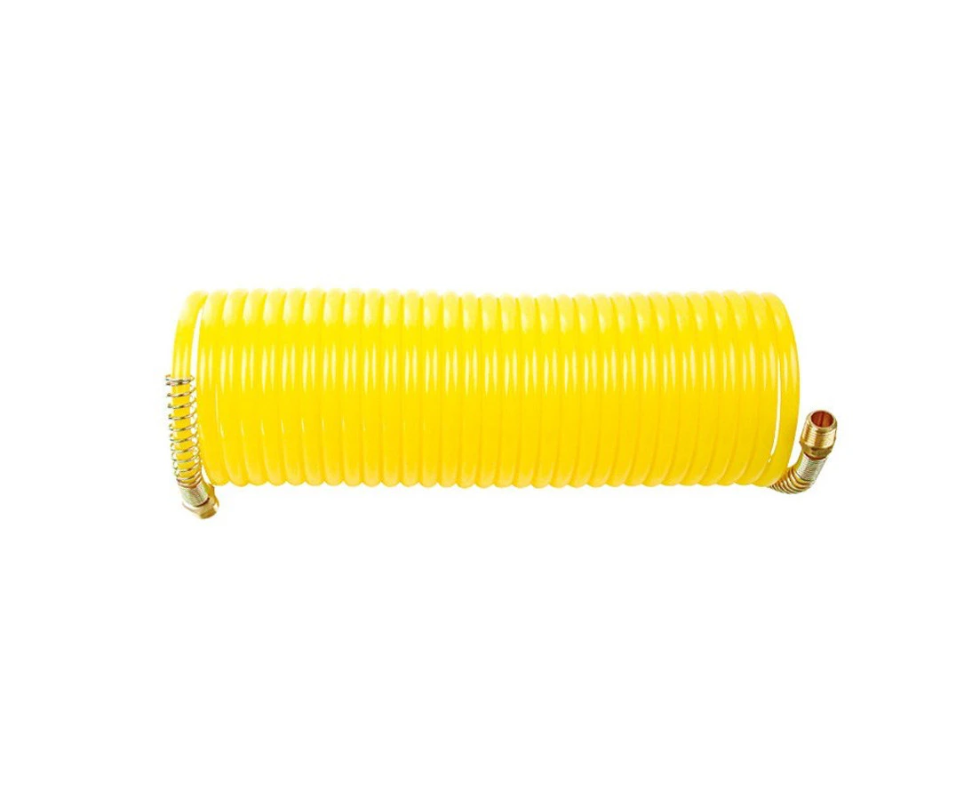 Ampro A3221 1/4" 25ft Nylon Recoil 200Psi Air Hose Accessory For Air Tool Yellow