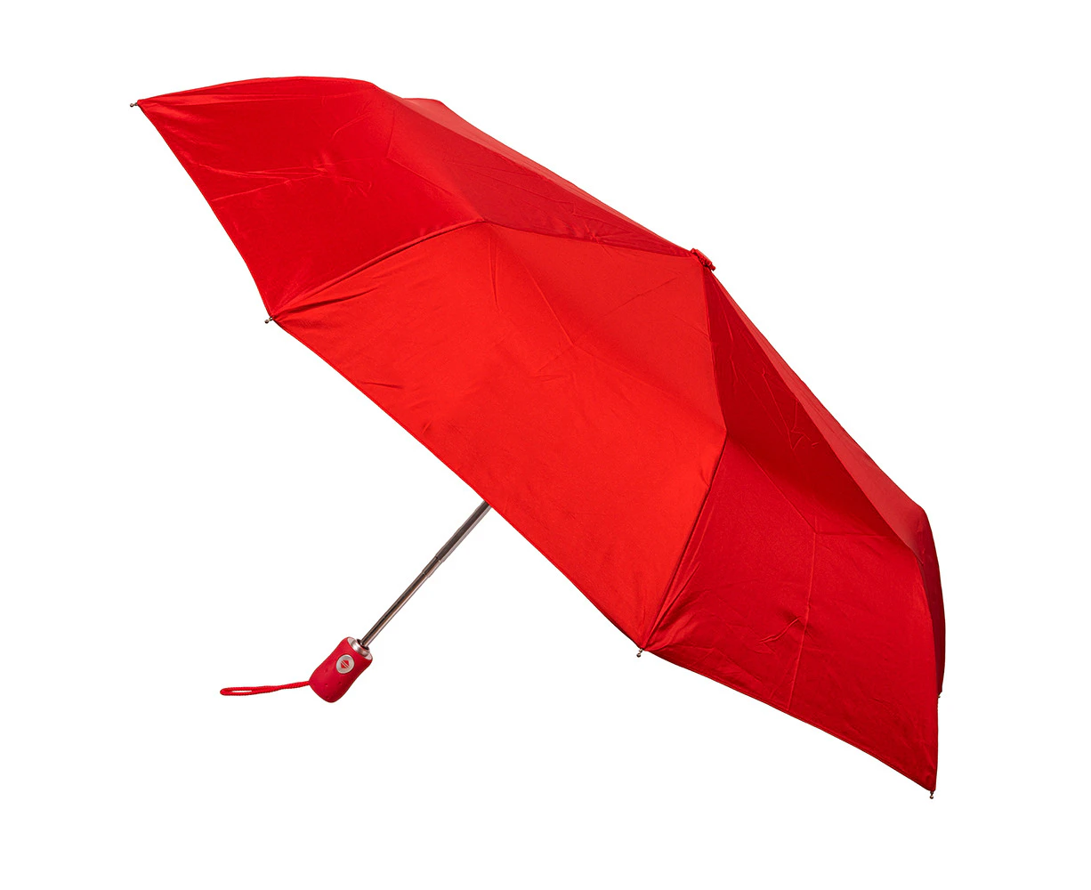 Clifton Women's Folding 97cm Auto Open Windproof Umbrella UV Sun Shade/Cover Red