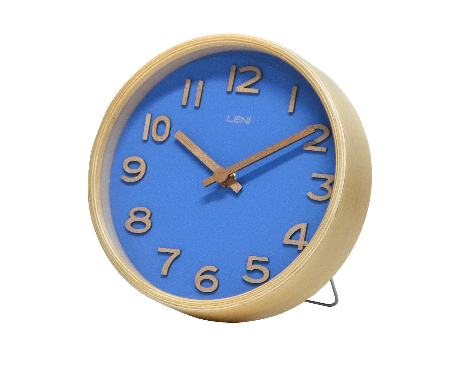 Leni Wooden 18cm Analogue Table/Desk Hanging Wall Clock Home/Office Decor Navy