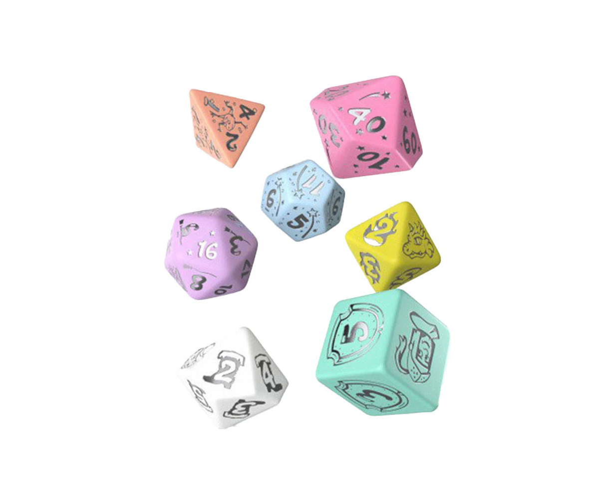 7pc Q-Workshop My Very First Set Magic Journey Polyhedral RPG Tabletop Dice