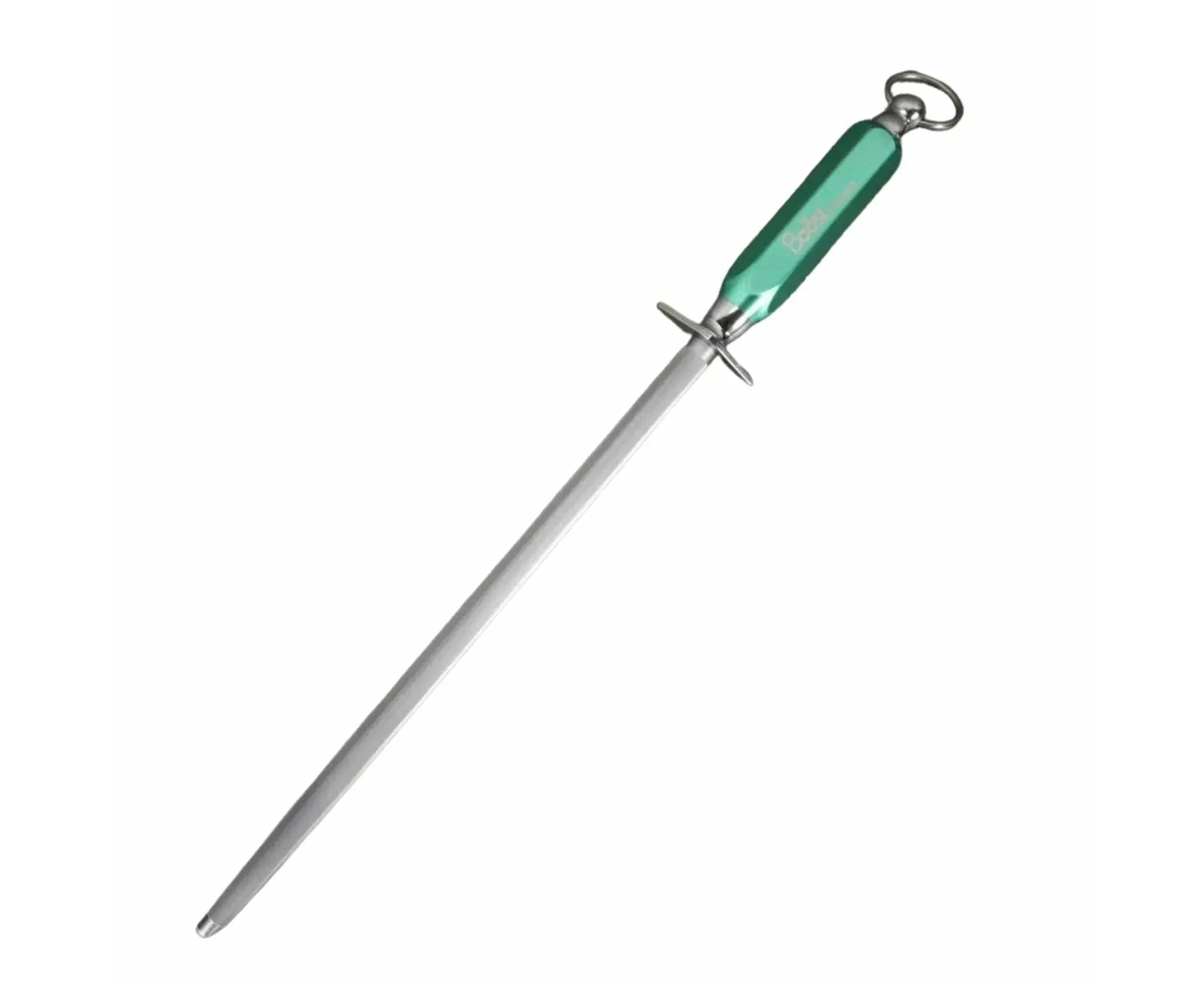 Boost Microfine Sharpening Steel With Aluminum Handle - Round 12"  Green