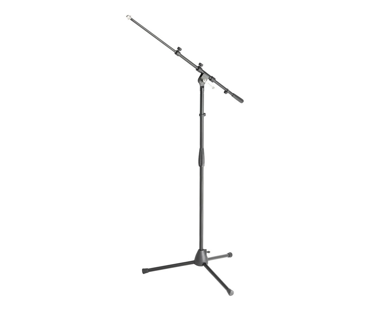 Adam Hall 160cm S6B Microphone Steel Stand/Tripod w/ Telescopic Boom Arm Black