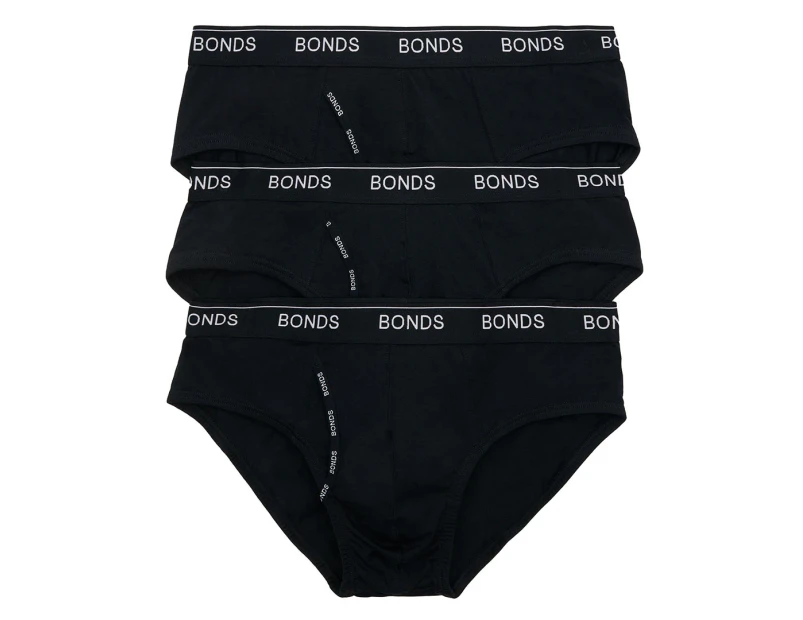 Bonds Men's Guyfront Briefs 3-Pack - Black