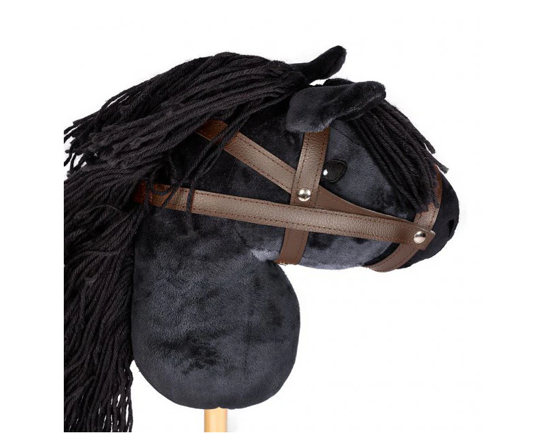 Astrup 68cm Black Hobby Horse Animal Fun Role Play Cowboy Toy Kids/Children 3y+