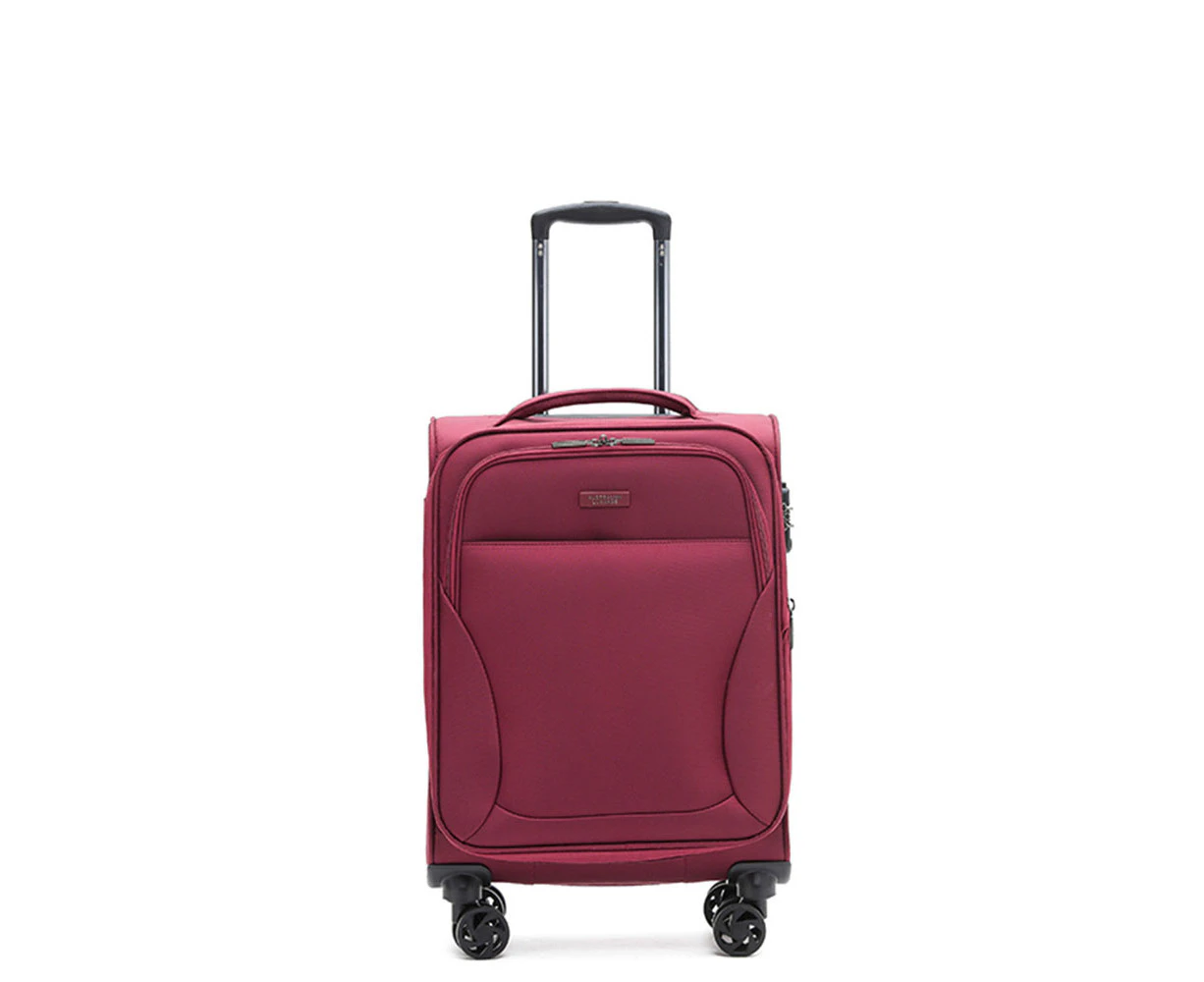 Australian Luggage Co Softside Wings 4-Wheeled Travel Suitcase 20" - Wine