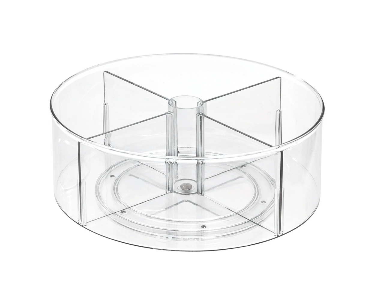 iDesign The Home Edit Deep Divided Storage/Organiser Turntable/Lazy Susan 29cm