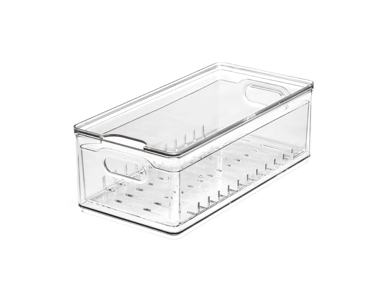 iDesign The Home Edit Berry Bin/Tub Fridge Storage/Organiser Clear Large 30cm