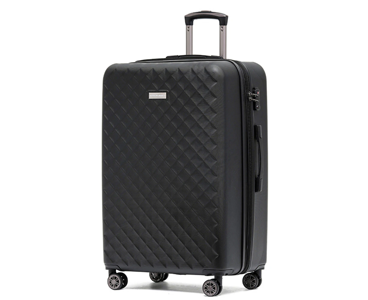 Australian Luggage Co Venice HS 29" Travel Suitcase Checked Trolley Bag Black