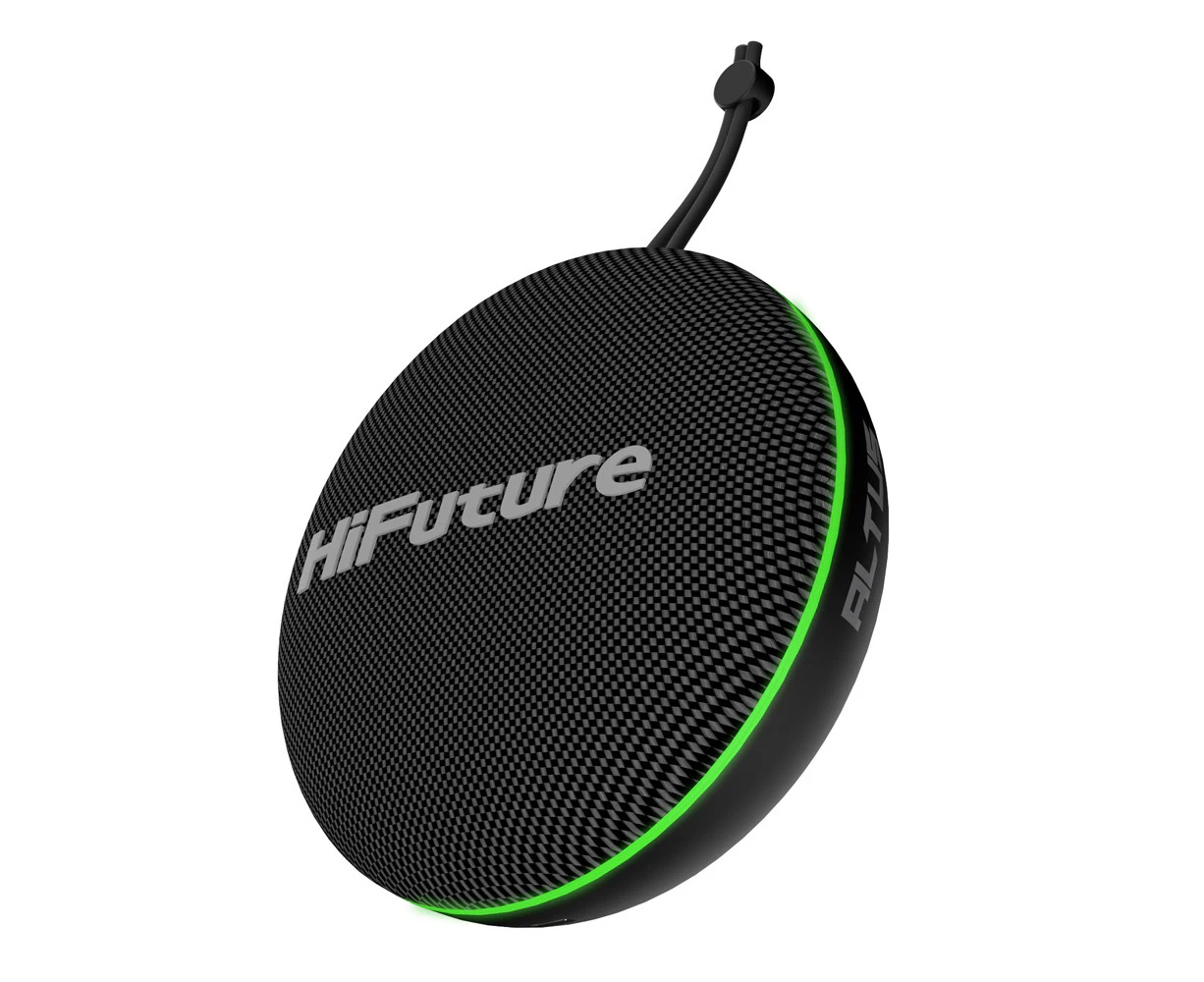 HiFuture Altus 10W Portable Wireless Bluetooth Music Speaker w/ LED Lights Black