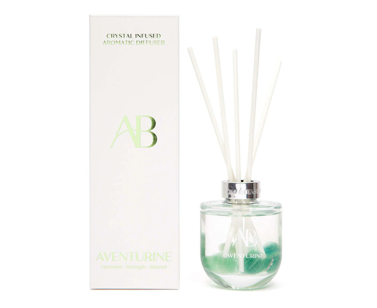 Aromabotanical Crystal200ml Reed Diffuser Scented Home Fragrance Aventurine