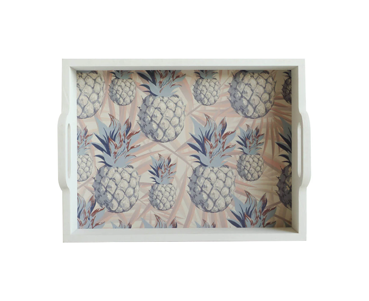 Rayell Pineapple Food/Kitchen Serving/Dining/Display Tray Pink 40x30x6cm