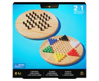 Classic Games Wooden Solitaire/Chinese Checkers Board Game Set 1-6 Player 3+