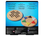 Classic Games Wooden Solitaire/Chinese Checkers Board Game Set 1-6 Player 3+