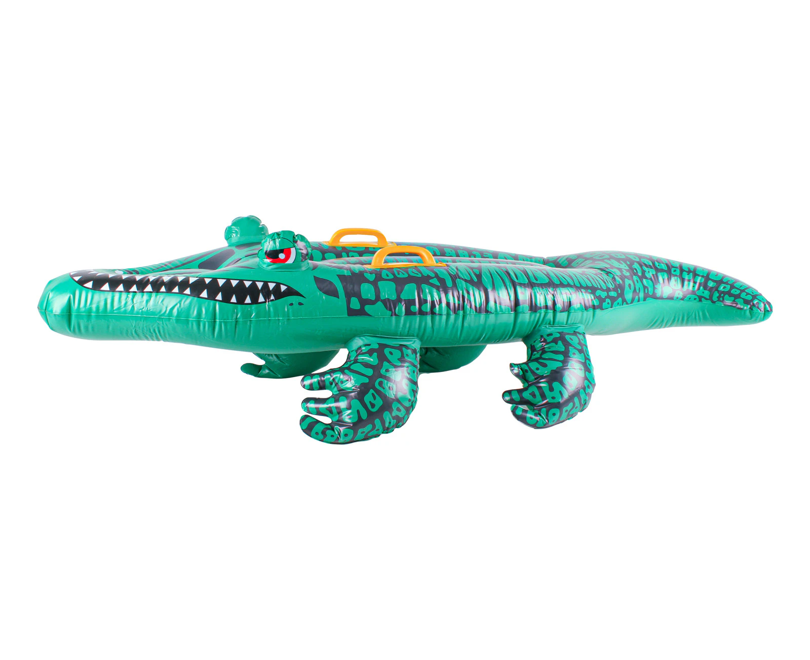 Airtime 143x48cm Inflatable Crocodile w/ Handles Pool/Beach Floating Toy Green