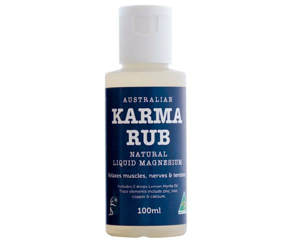 Karma Rub Natural Liquid Magnesium 100ml Bottle Muscle/Body Recovery/Relaxation