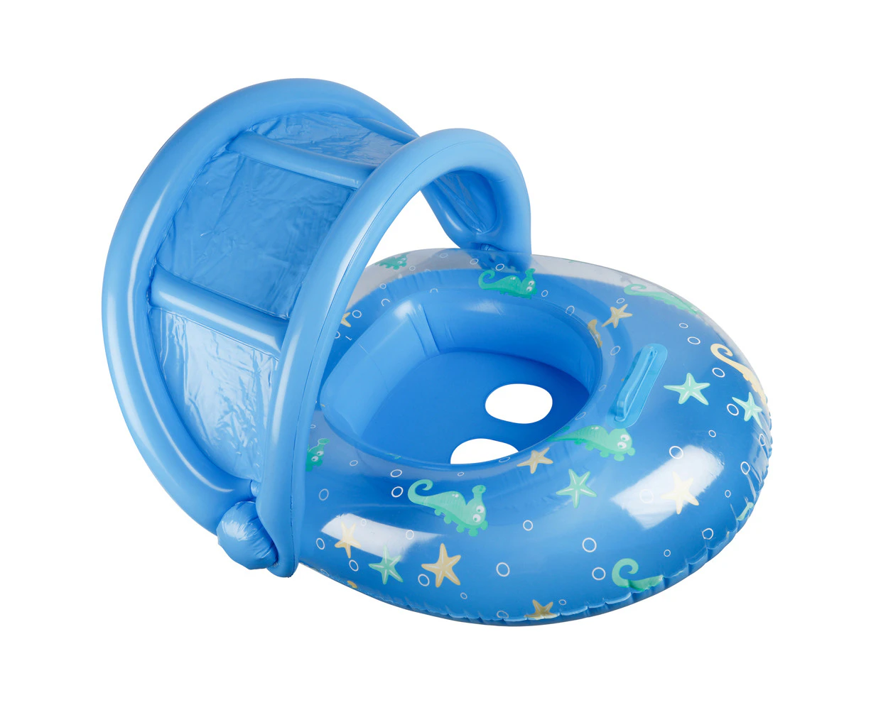 Airtime Sealife 90cm Canopy Float Pool/Beach Inflatable Raft Baby/Toddler Blue