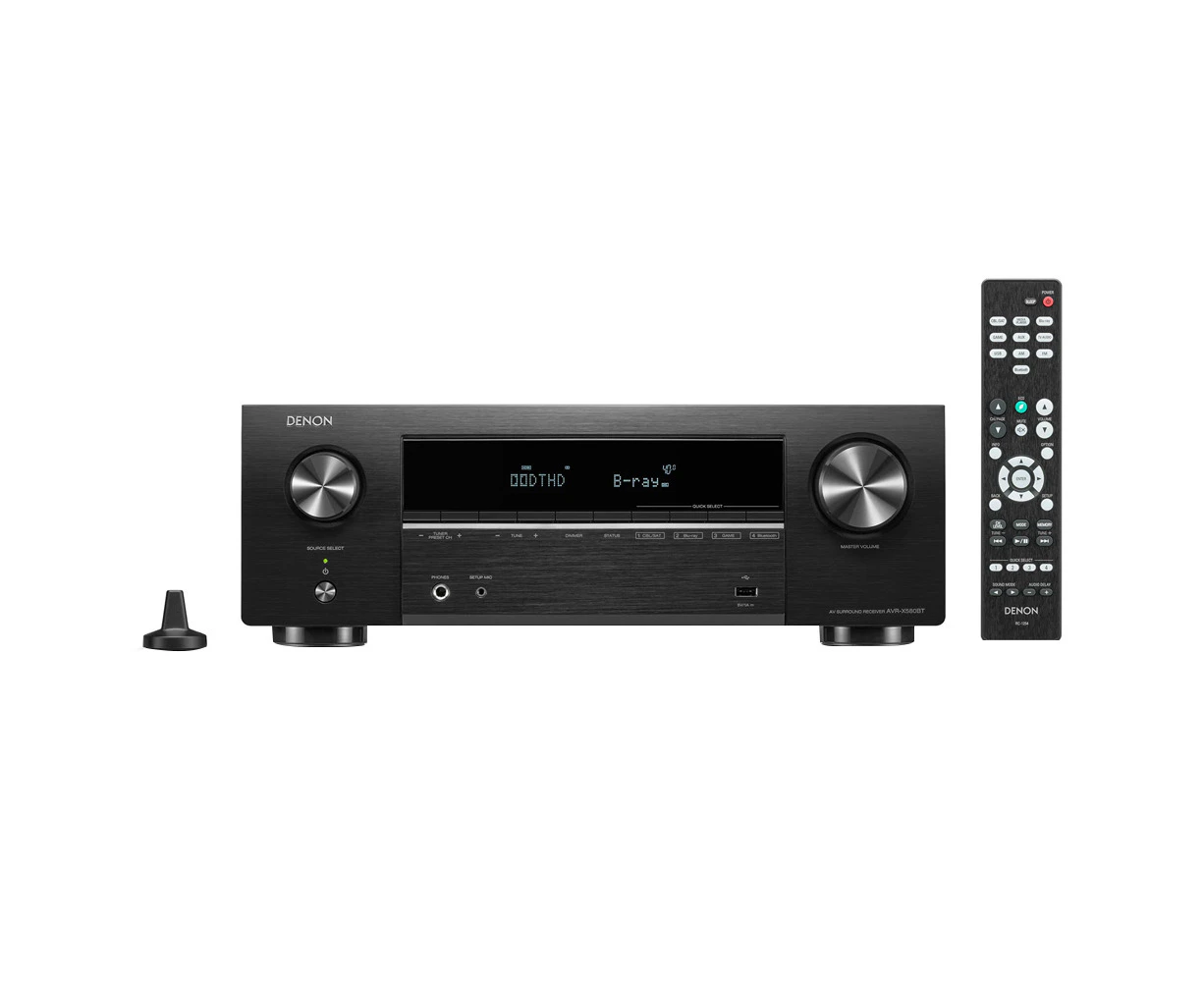 Denon AVR-X550BT 5.2ch 4K Dolby TrueHD DTS-HD Bluetooth AV Receiver Amplifier