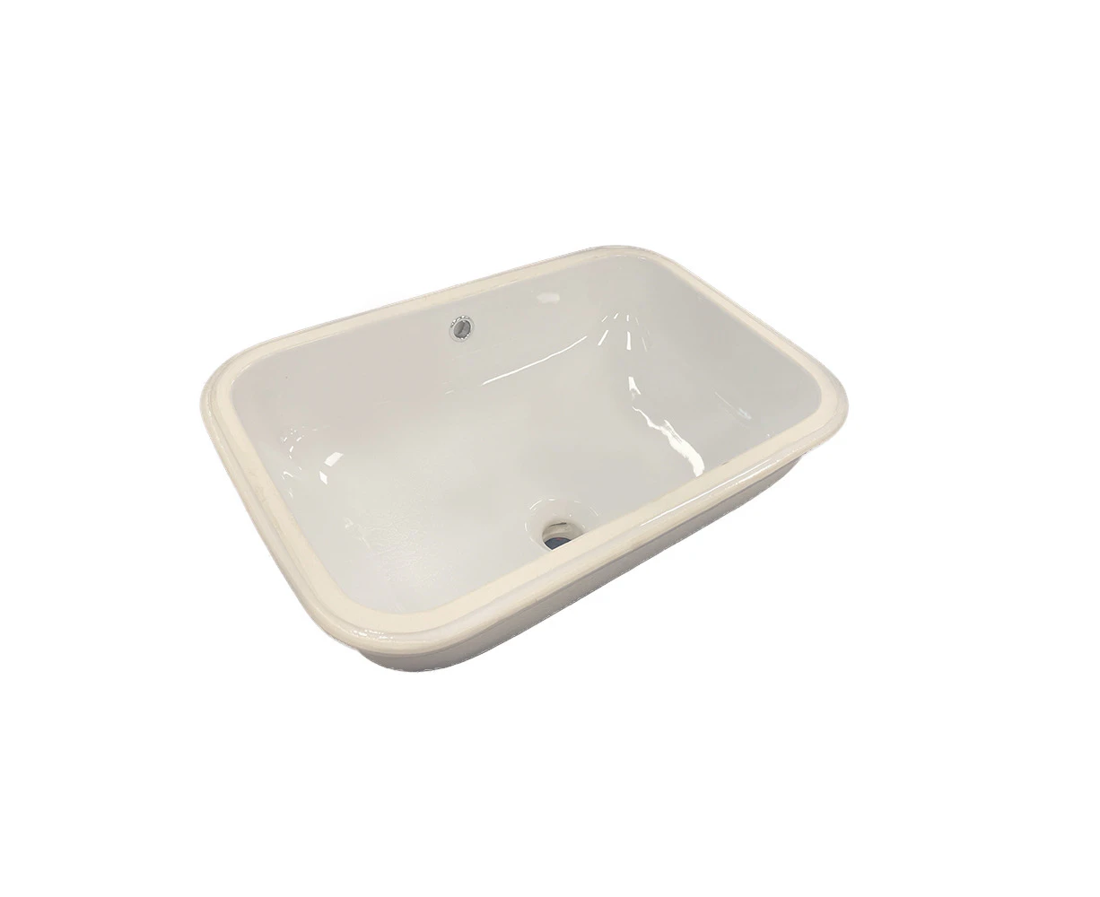 Astra Walker Traccia Ceramic Under-Counter Bathroom Wash-Basin White A909255