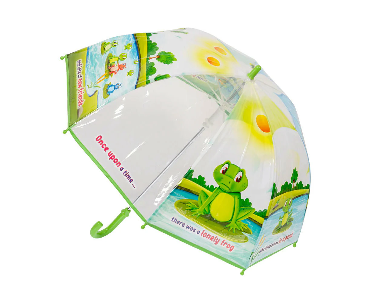 FunBrellerz Once Upon A Time - Frog Story Kids/Childrens Rain/Wind Umbrella 3+