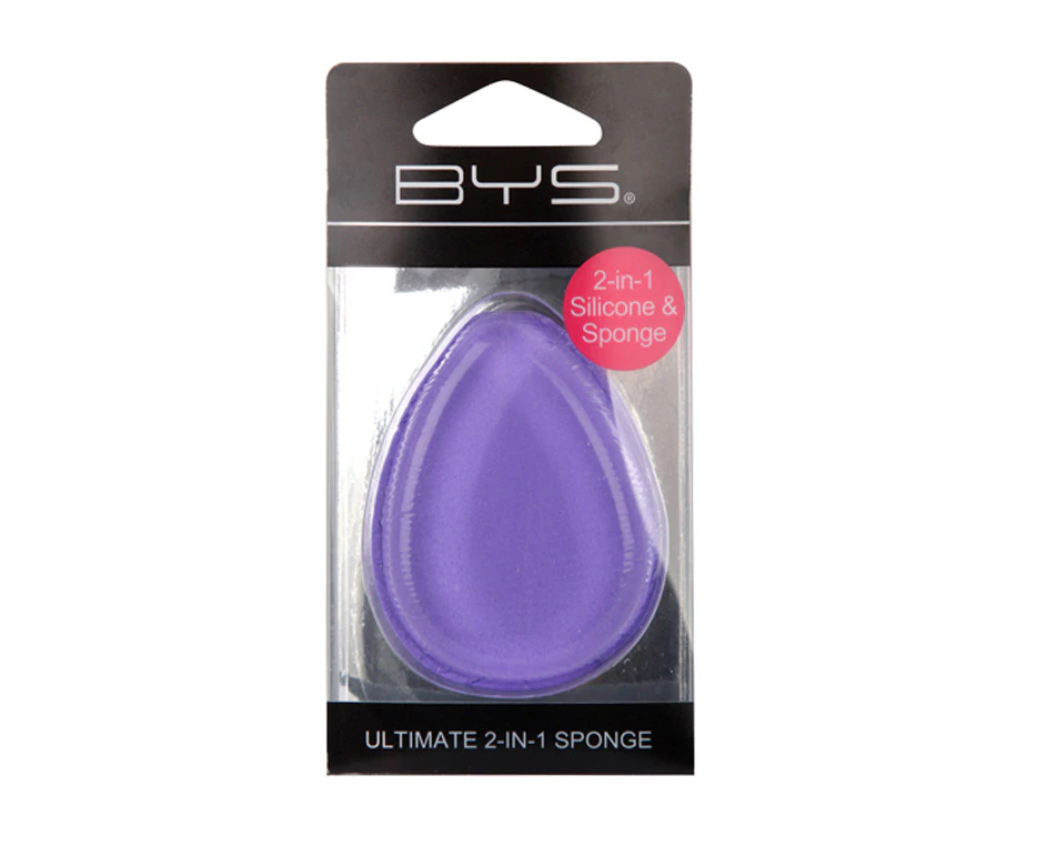 BYS Ultimate 2In1 Beauty Silicone/Sponge Makeup Cosmetic Teardrop Blender Mauve