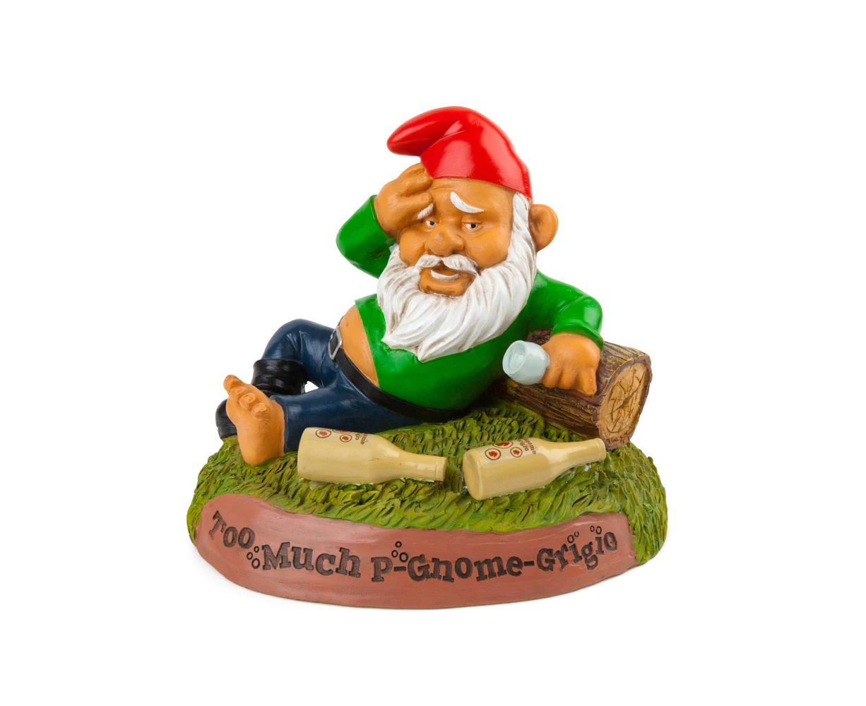 BigMouth Inc. Hungover Garden Gnome Ornament Outdoor Statue Home Lawn Decor