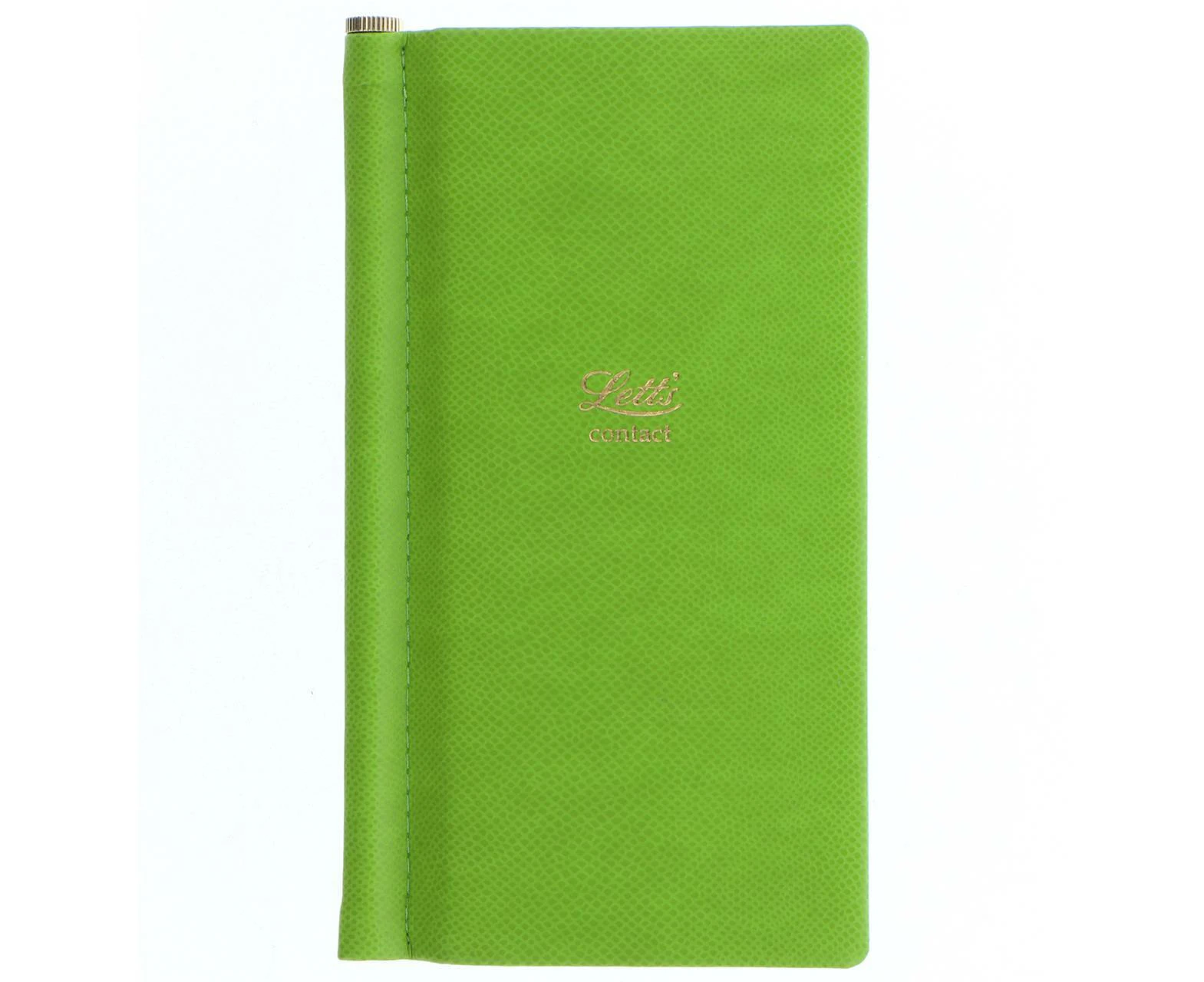 Letts Legacy Slim Address Book Green Coloured Notebook Home Stationery