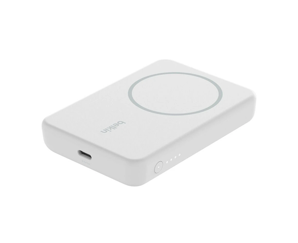 Belkin Magsafe Magnetic Wireless Power Bank + Stand 5K MAh 10W - White