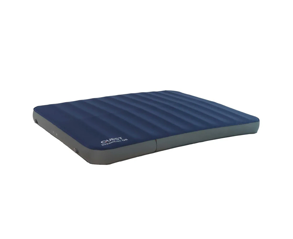 Quest DreamLux 201cm Queen Self Inflating Mat Outdoor Camping Mattress Blue