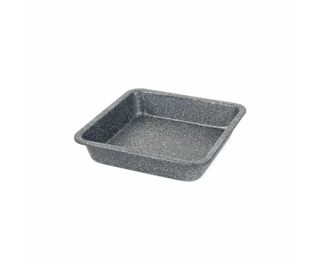 Salter Silver Megastone 23cm Square Home Cooking/Baking Pan/Tin Carbon Steel