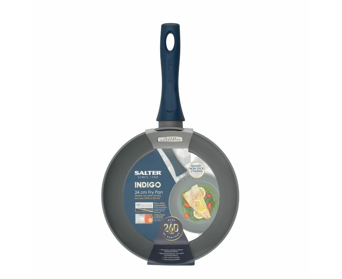 Salter Indigo Round 24cm Non-Stick Cooking Frypan/Frying Pan All Hob Cookware