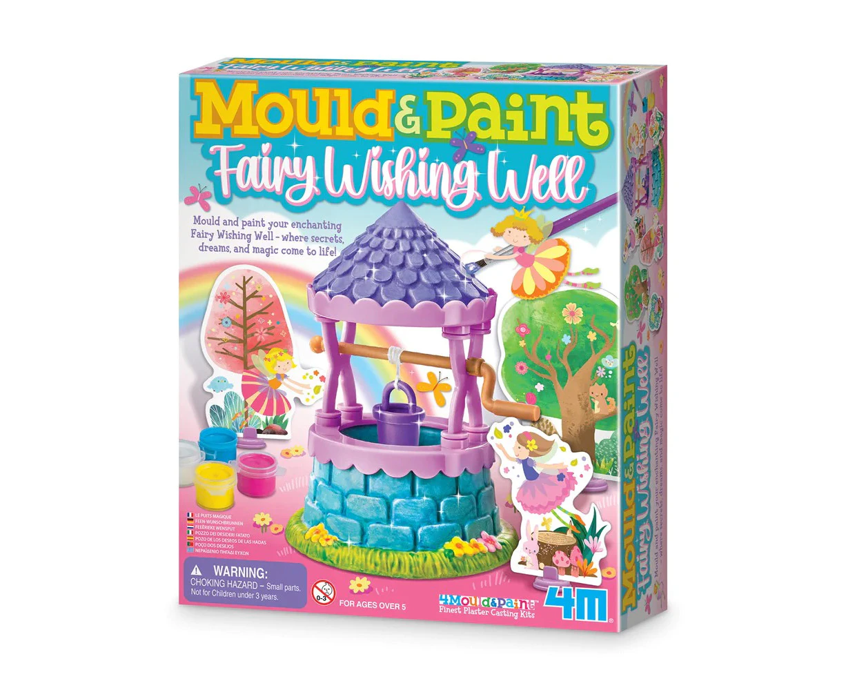 4M KidzMaker Mould & Paint Fairy Wishing Well Plaster Kids Art/Craft Kit 5y+