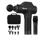 Everfit Massage Gun 30 Speed 8 Heads Chargeable Black